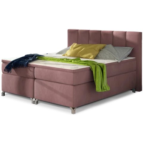Basilio 160x200 boxspring ágy  rózsaszín
