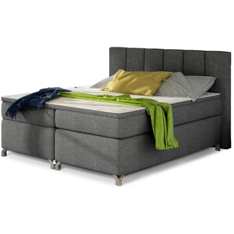 Basilio 180x200 boxspring ágy  sötétszürke