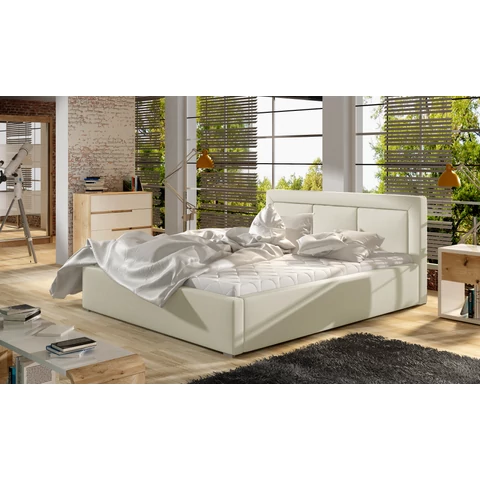 Belluno 200x200 fa keretes ágy  bézs