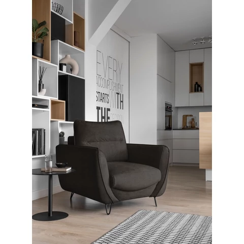 Silva 1f fotel, sötétbarna