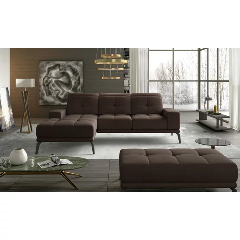 Corner torrense + pouf lounge ülőgarnitúra szett, sötétbarna