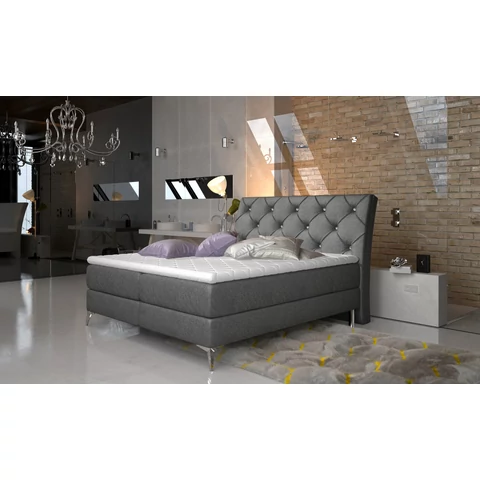 Adel 160x200 boxspring ágy  szürke