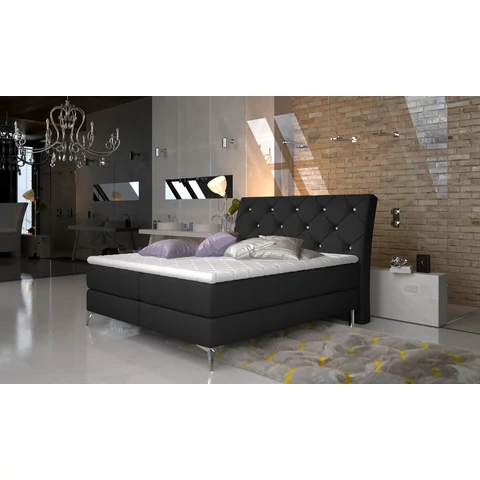 Adel 160x200 boxspring ágy  fekete