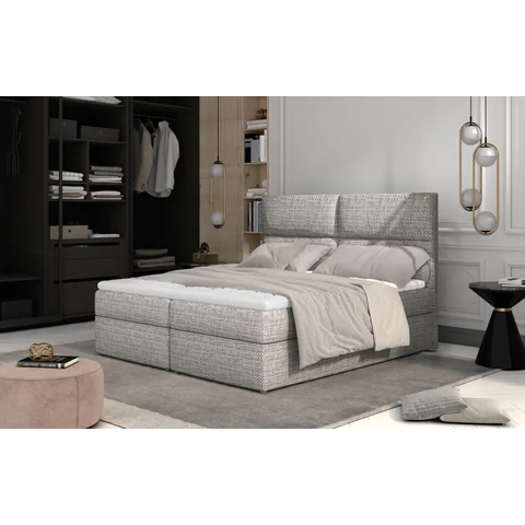Borostyán 145x210 boxspring ágy  szürke