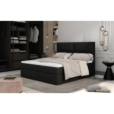 Borostyán 185x210 boxspring ágy  sötétbarna