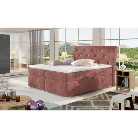 Balvin 160x200 boxspring ágy  rózsaszín