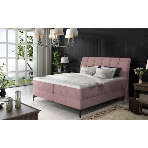 Aderito 160x200 boxspring ágy  rózsaszín