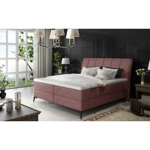 Aderito 160x200 boxspring ágy  rózsaszín