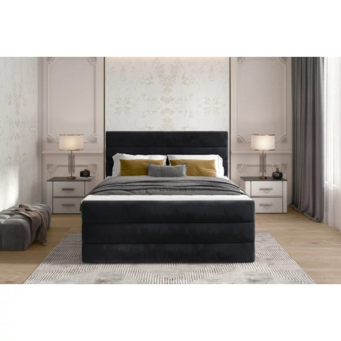 Cande 180x200 boxspring ágy  fekete