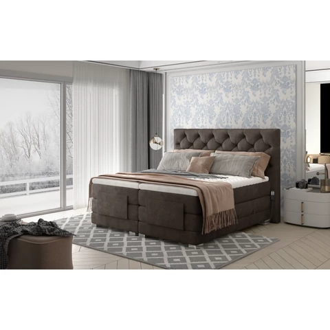 Lóhere 140x200 boxspring ágy  sötétbarna