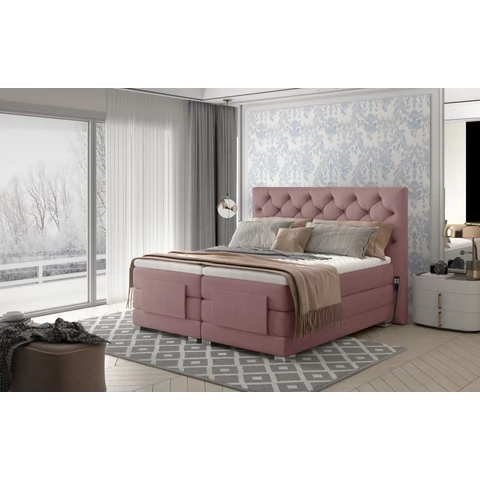Lóhere 160x200 boxspring ágy  rózsaszín