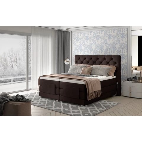 Lóhere 180x200 boxspring ágy  sötétbarna