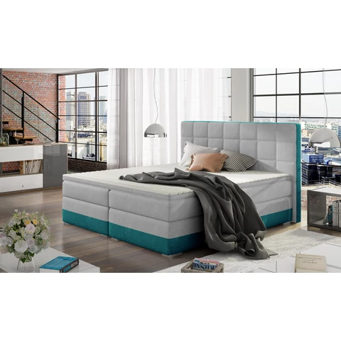 Damaso 140x200 boxspring ágy  szürke