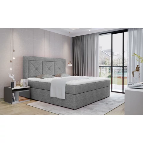 Idris 160x200 boxspring ágy  szürke