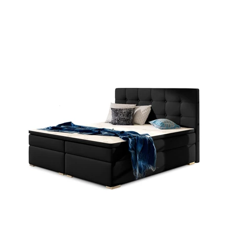 Inez 140x200 boxspring ágy  fekete