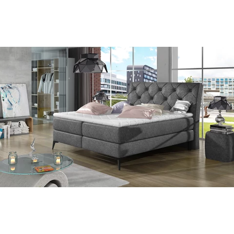 Laosz 160x200 boxspring ágy  sötétszürke