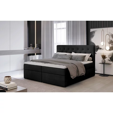 Loree 160x200 boxspring ágy  fekete