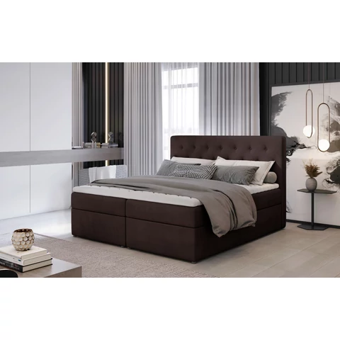 Loree 180x200 boxspring ágy  sötétbarna
