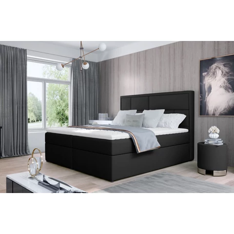 Meron 160x200 boxspring ágy  fekete