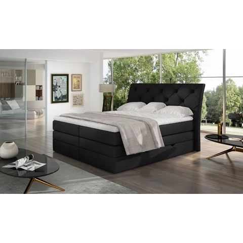 Mirabel 140x200 boxspring ágy  fekete