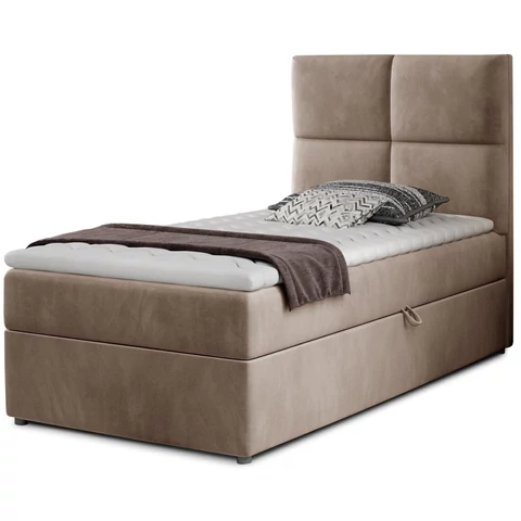 Rivia 90x200 boxspring ágy  világosbarna