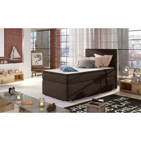 Rocco 90x200 boxspring ágy  sötétbarna