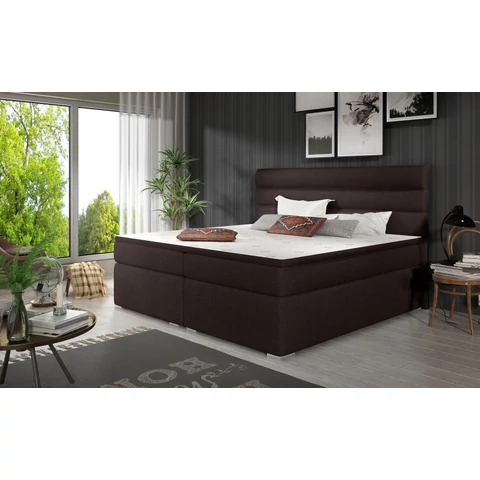 Puha 140x200 boxspring ágy  barna