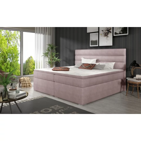 Puha 160x200 boxspring ágy  rózsaszín