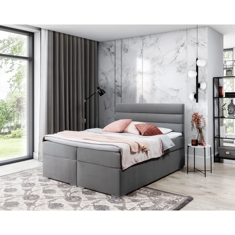 Puha 160x200 boxspring ágy  szürke