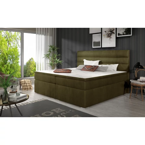 Puha 180x200 boxspring ágy  zöld