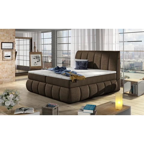 Vincenzo 140x200 boxspring ágy  barna