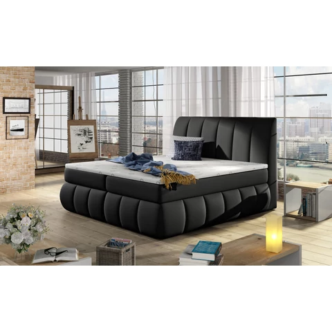 Vincenzo 140x200 boxspring ágy  fekete