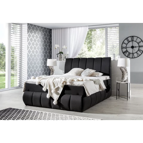 Vincenzo 160x200 boxspring ágy  fekete