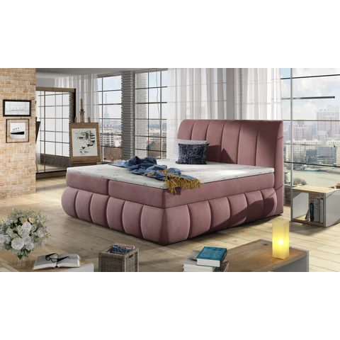 Vincenzo 160x200 boxspring ágy  rózsaszín