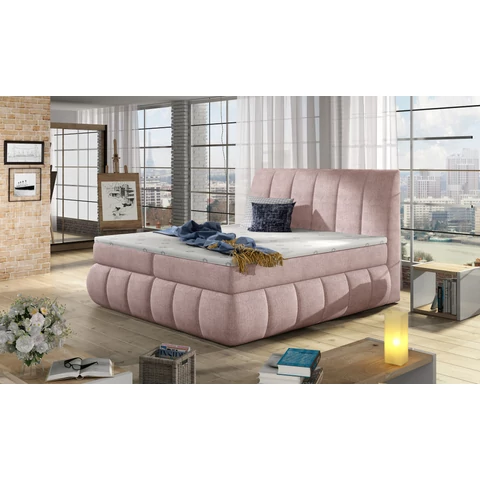 Vincenzo 160x200 boxspring ágy  rózsaszín