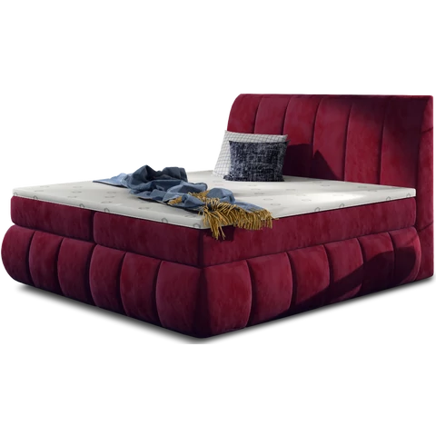 Vincenzo 180x200 boxspring ágy  piros