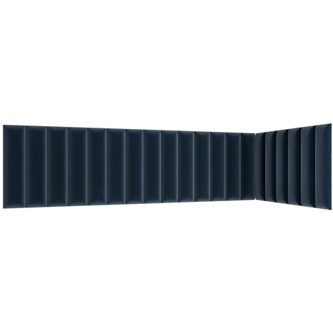 Quadratta 210x90x60 kárpitozott panel, sötétkék