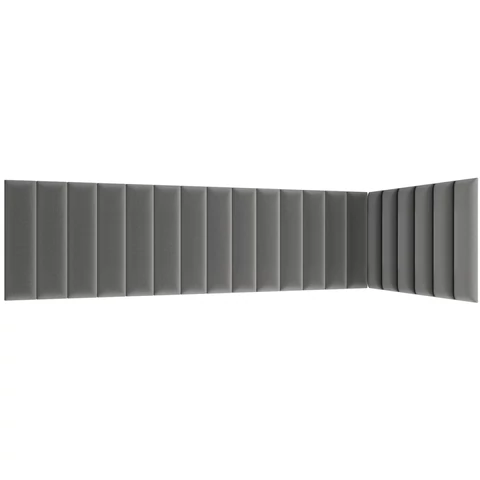 Quadratta 210x90x60 kárpitozott panel, szürke
