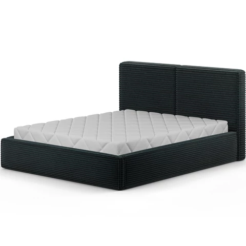 Pesillo ágy + fémkeret/gázemelő/tárolóhely 160x200, Sötétzöld, Modullo 35