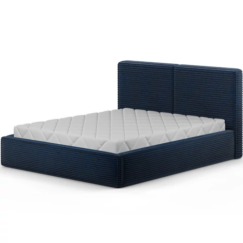 Pesillo ágy + fémkeret/gázemelő/tárolóhely 160x200, Sötétkék, 40-es modul