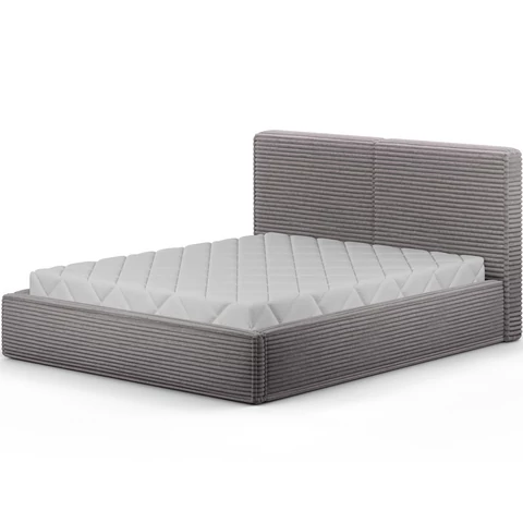 Pesillo ágy + fa keret/ standard emelő/ ágyneműtartós doboz 160x200, Világosszürke, Modullo 03