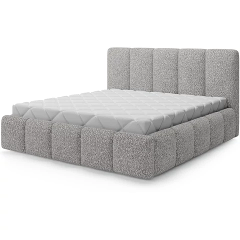 Edvige kárpitozott ágy fakerettel, standard emelős ágyneműtartóval 140x200
