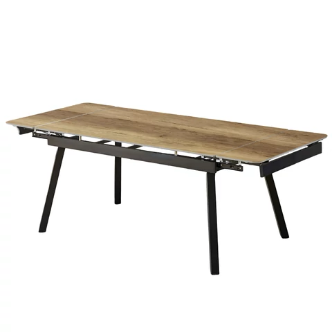 Kihúzható asztal cupra (150+30+30)x90x76 cm natúr (john 120+30+30x85 - kerámia, tölgy-a fa színben)