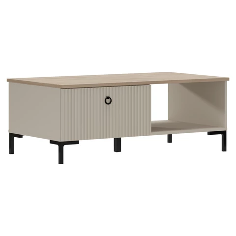 Dohányzóasztal, szürkésbarna Taupe/silverjack tölgy, DOMCA 1S