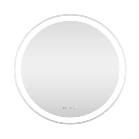 Viva AURA Led TOUCH fürdőszobai tükör - páramenetesítővel - órával - átm. 60 cm
