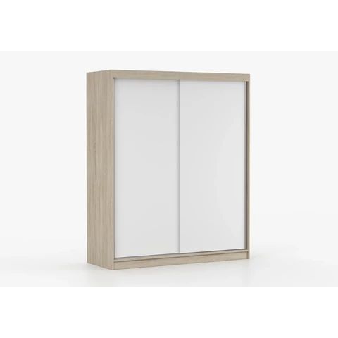 Bono 04 Gardrób 160 cm | Sonoma Tölgy | Fehér