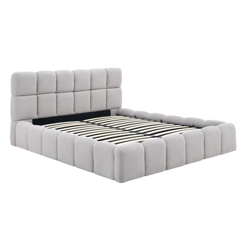 Ágy 160x200 MURCJA tárolóval szürke Boucle