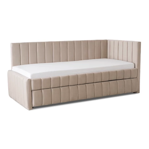 VILLEMO 90x200 Velúr Heverő Bézs