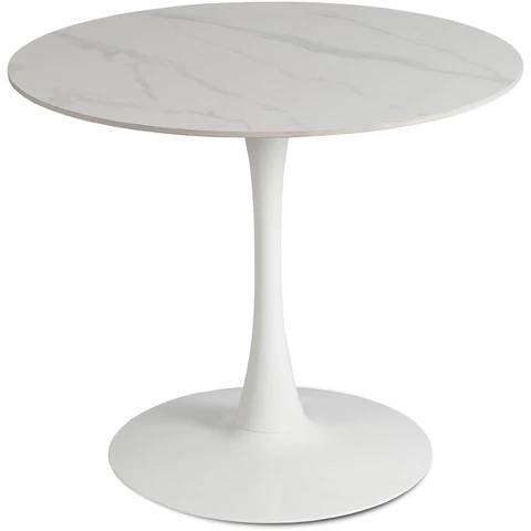 SANDER Kerámia Asztal 89 cm Fehér