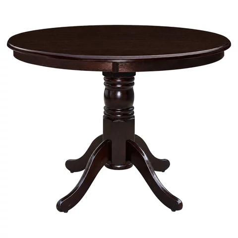 Étkezőasztal, kerek, gesztenye, átmérő 106 cm, TABLOS NEW